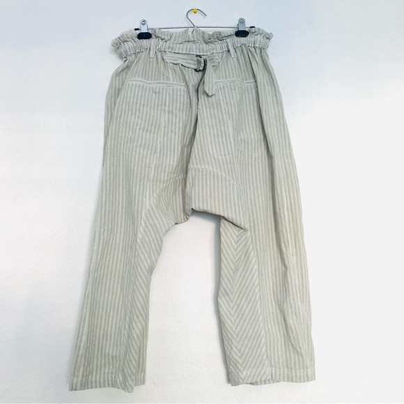 FREE PEOPLE Runyon Oversized Stripe Pants Blue Size Small - Picture 9 of 14